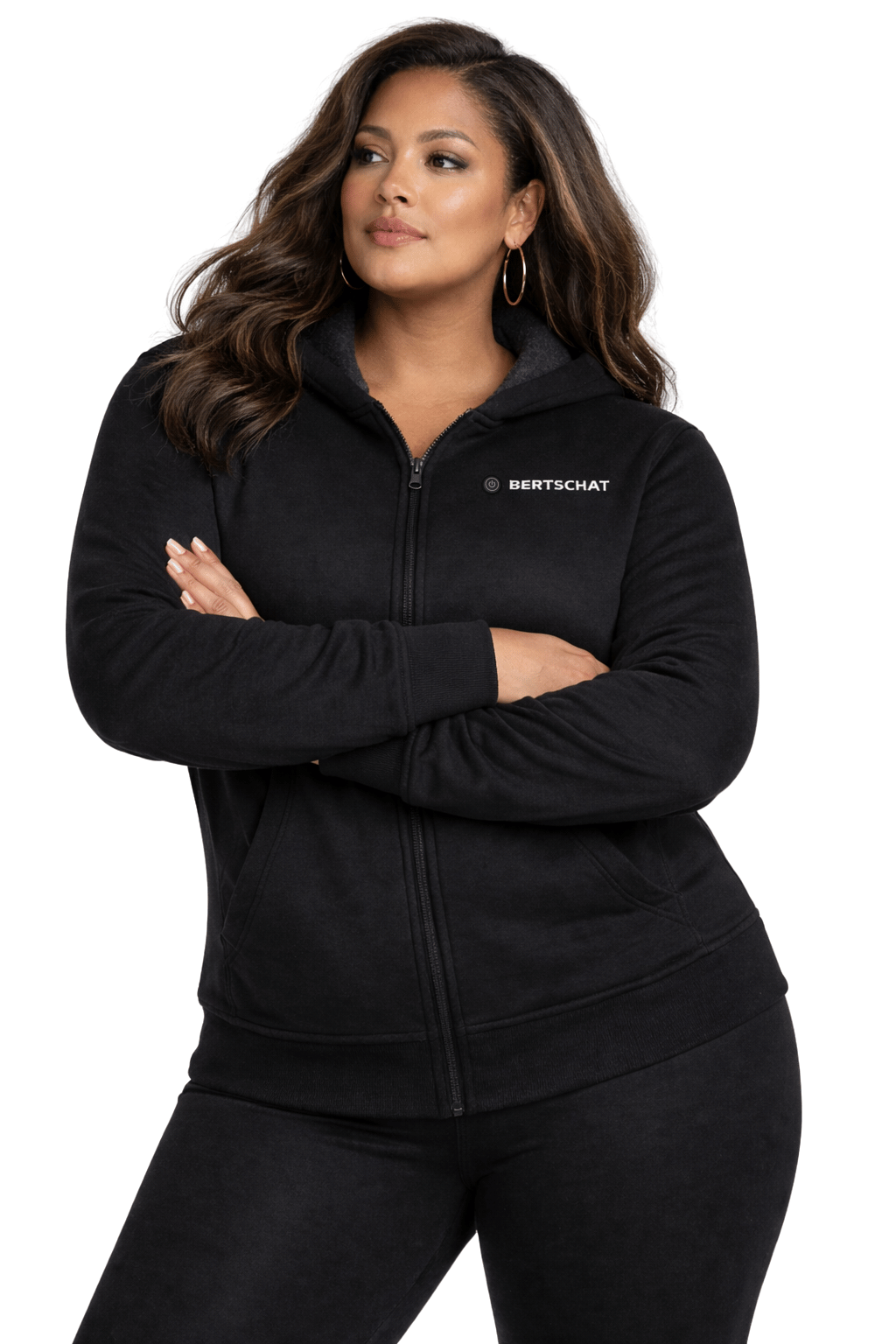 Beheizter Hoodie PRO | Damen - Schwarz