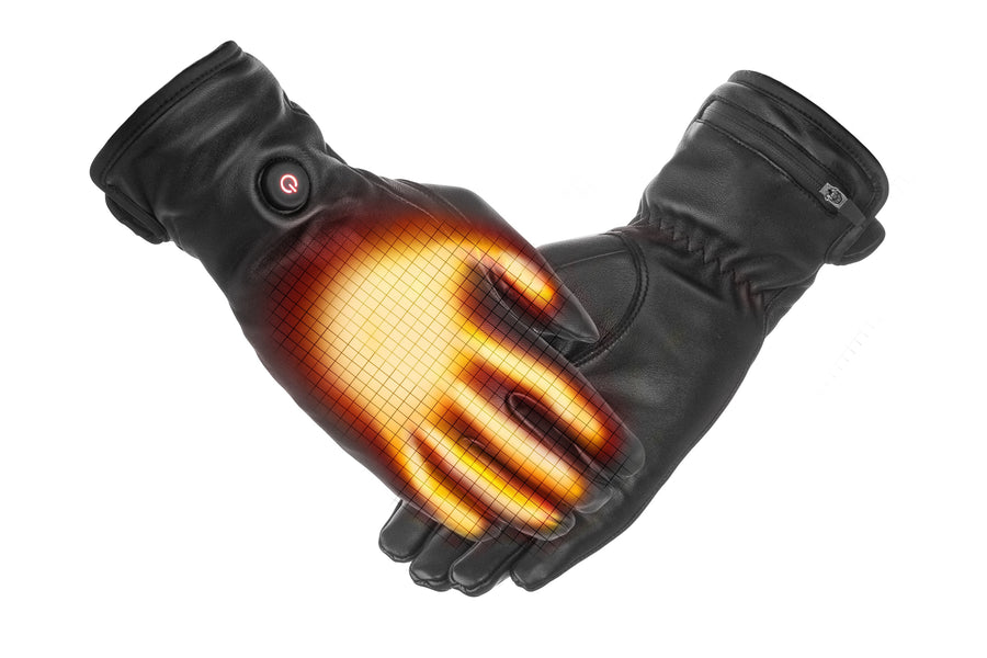 Damen Leder Beheizte Handschuhe | USB | Schafsleder