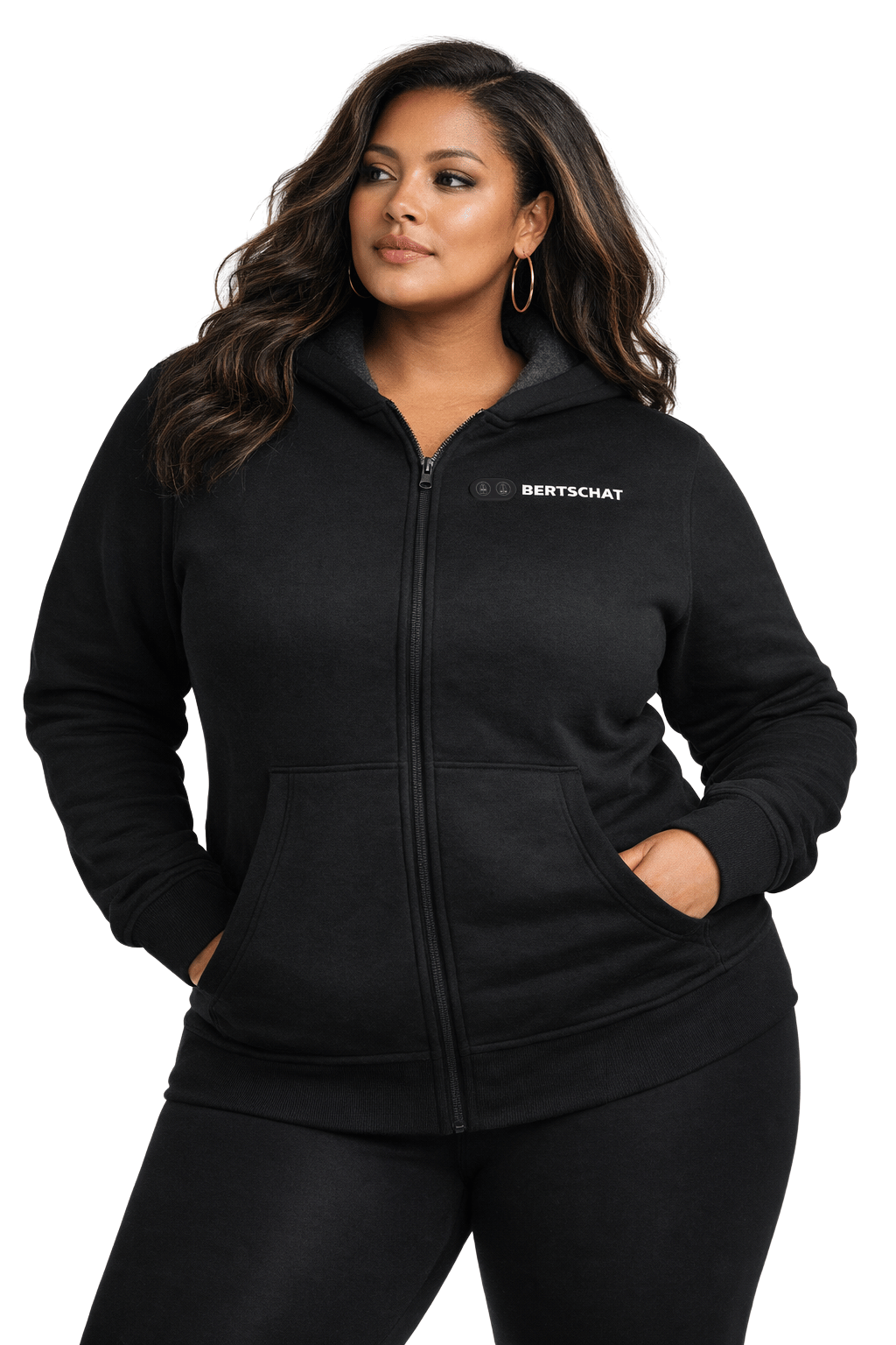 Beheizter Hoodie - Damen | Dual Heating - Schwarz