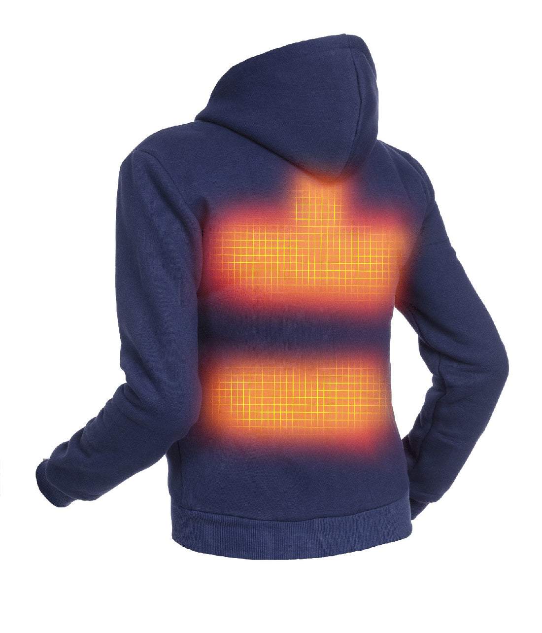 Beheizter Hoodie - Damen | Dual Heating - Navy Blau