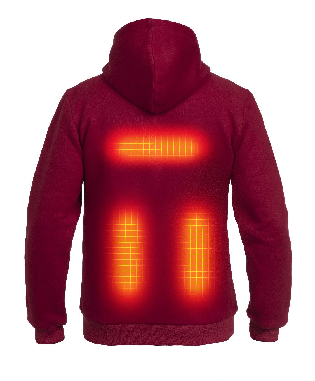 Beheizter Hoodie PRO | Herren - Burgund