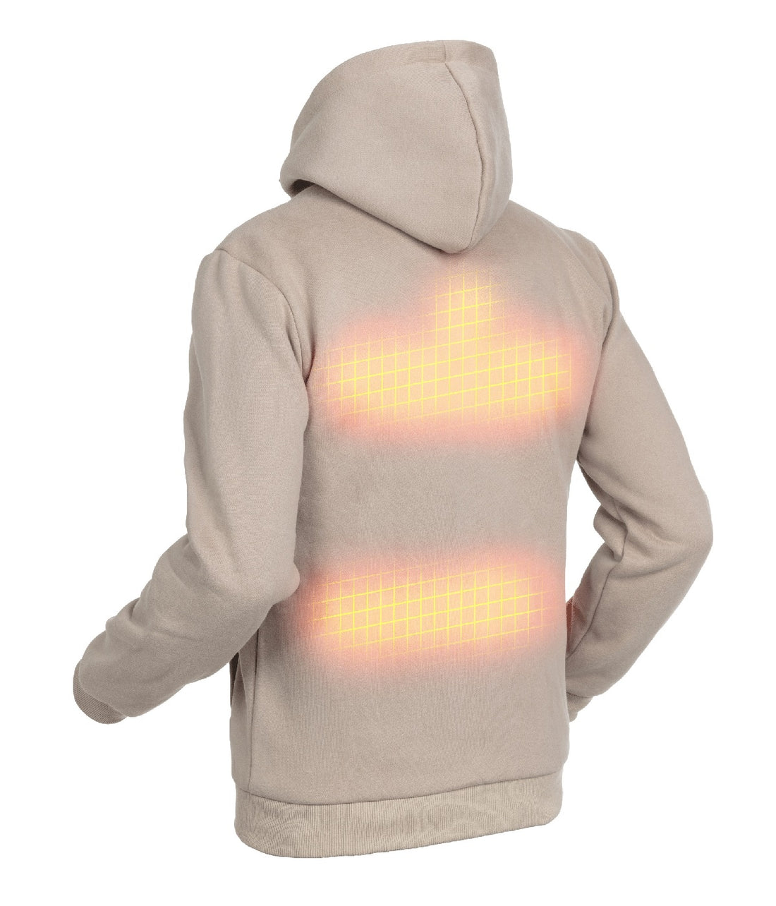 Beheizter Hoodie - Herren | Dual Heating - Beige