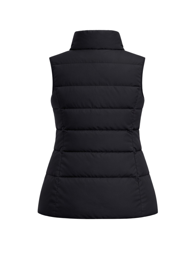 Beheizte Damen-Steppweste Schwarz – Dual Heating