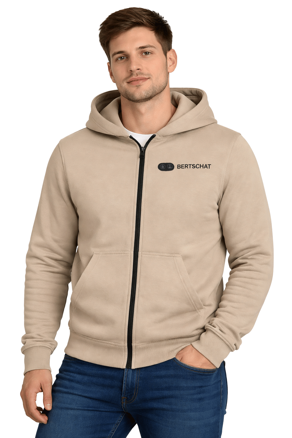 Beheizter Hoodie - Herren | Dual Heating - Beige