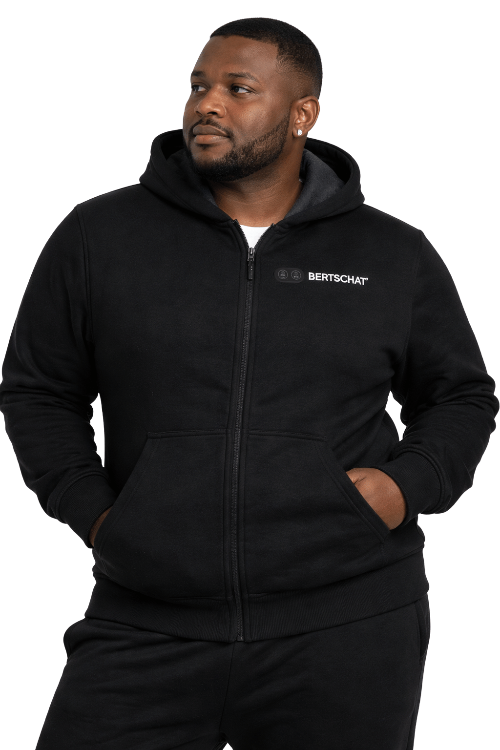 Beheizter Hoodie - Herren | Dual Heating - Schwarz