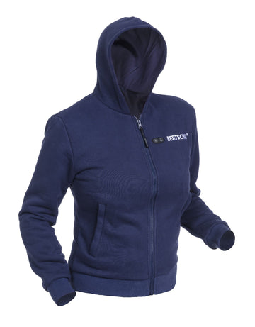 Beheizter Hoodie - Damen | Dual Heating - Navy Blau